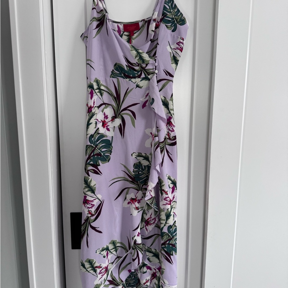 NWT Floral Lavender Wrap Dress